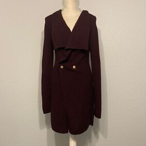 CAbi Mulberry Regal Cardigan Style 3350 Long Sweater Size Small